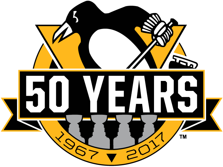 Pittsburgh Penguins 2017 Anniversary Logo DIY iron on transfer (heat transfer)